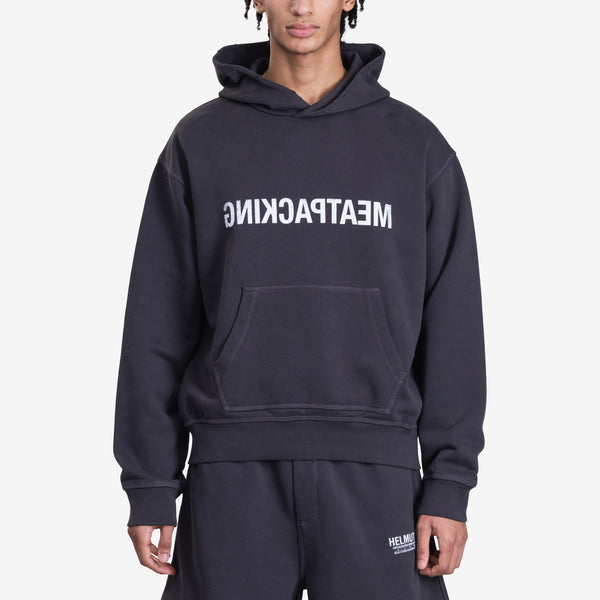 Helmut Lang Mens Meatpacking Hoody in Ash