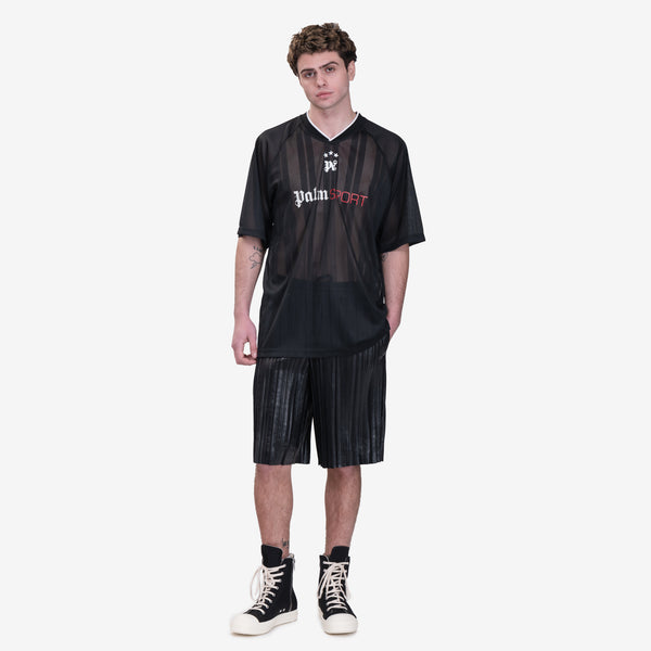 Mens Palm Angels - Palm Sport Mesh T-Shirt in Black