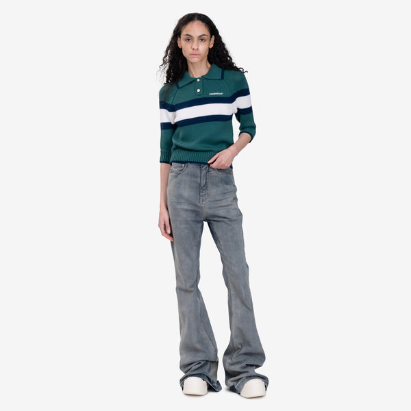 Womens Casablanca Paris Colour Block Polo in Green