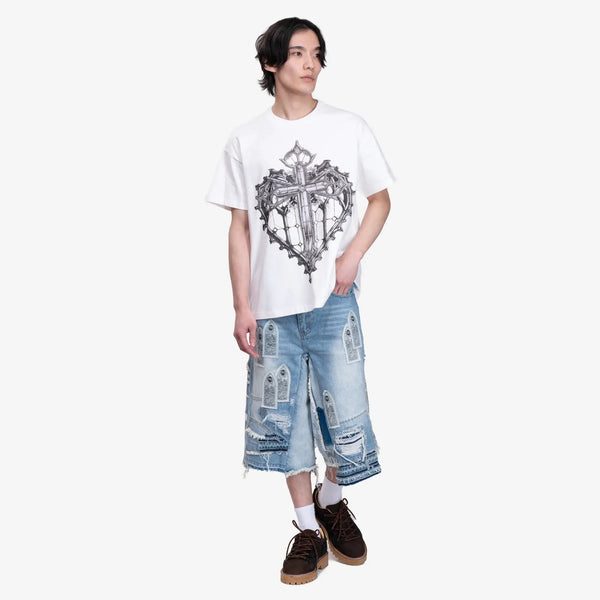Who Decides War Mens Sacred Cloud T-Shirt in Cloud