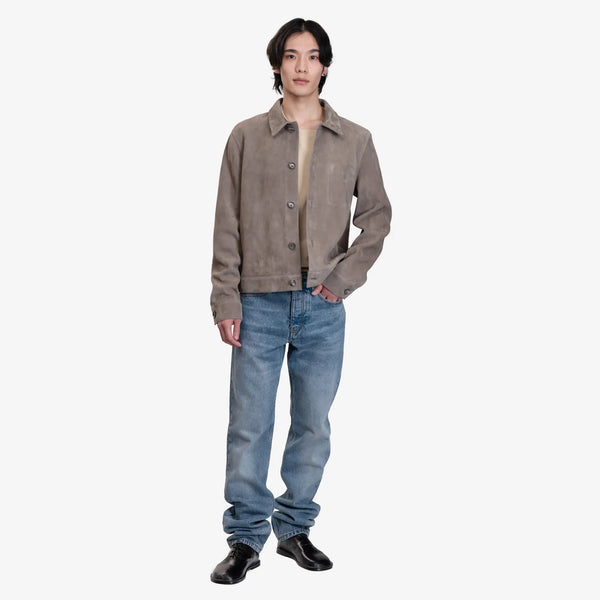 Ami Paris Mens Classic Fit Jeans in Used Blue