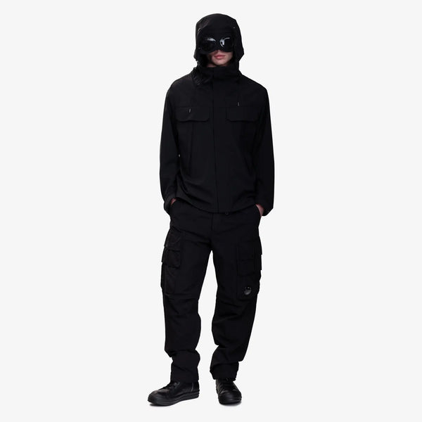 C.P. Company Mens Flatt Nylon Cargo Pants in Black