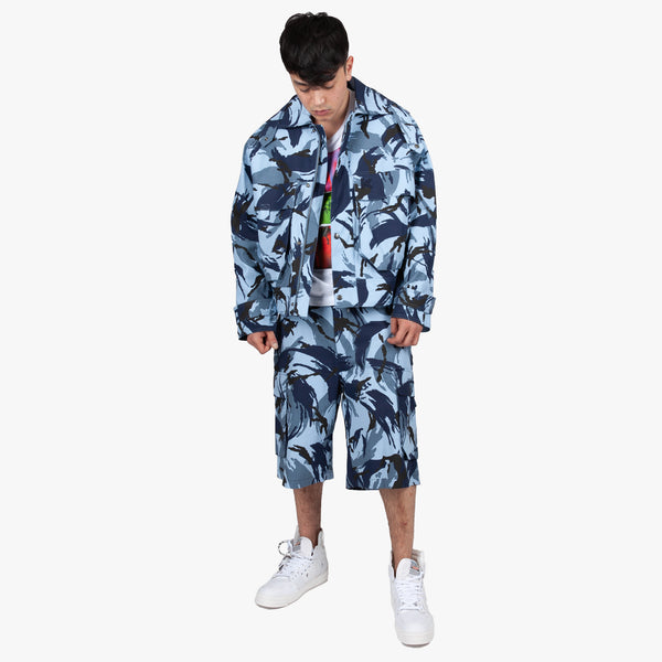 KENZO Mens Tropic Camouflage Jacket in Blue