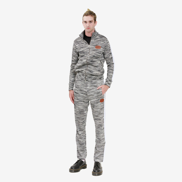 Palm Angels x Missoni Knitted Track Jacket in Melange Grey